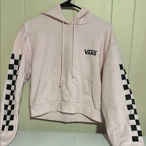 Vans Women's Pink Checkered Hoodie Sweater